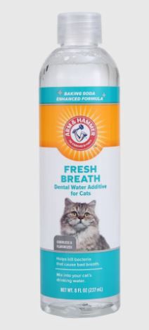 Arm &amp; Hammer Fresh Breath Dental Water Additive for Cats (Odorless &amp; Flavourless) 236ml