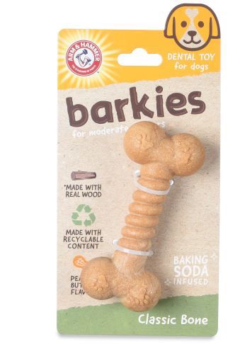Barkies Classic Bone Dog Toy - Peanut Butter Flavour