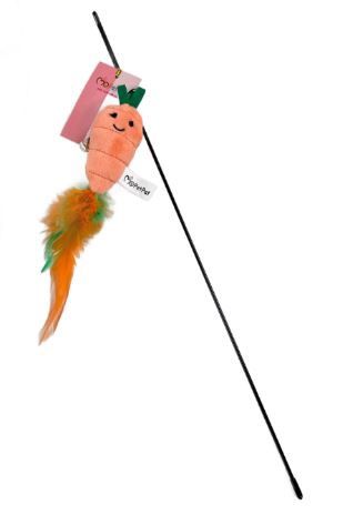 Cat Dangler 45cm - Carrot w/ feather