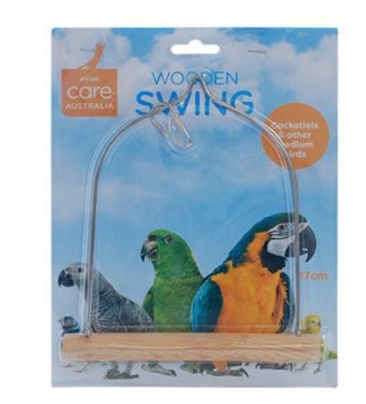 Avian Care Bird Swing Wood &amp; Wire 17x15cm