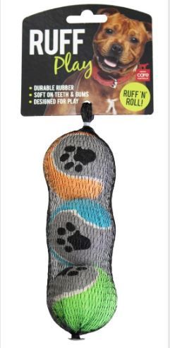 Tennis Balls 5cm Mini 3 Pack Dog Toy