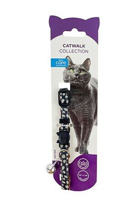 Collar Cat Navy with Dots