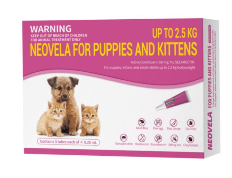 Neovela For Puppies, Kittens &amp; Small Rabbits Up To 2.5kg 3 Pack