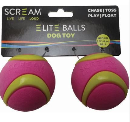 Scream ELITE BALL Green &amp; Pink 2pk, Size: small