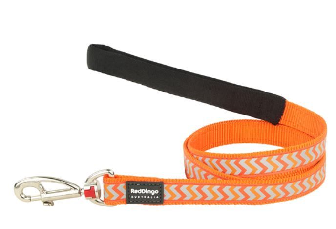 Red Dingo Dog Lead Ziggy Orange, Size: Small