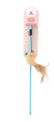 Cattitude Cat Toy Whisker Workout Tweety Bird Tease Wand