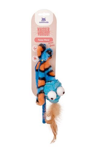 Cattitude Cat Toy Whisker Workout Simon Snake Tease Wand