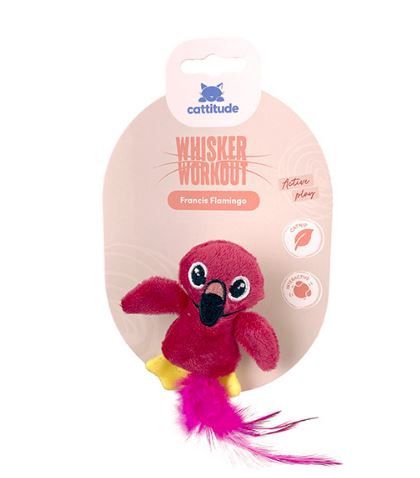 Cattitude Cat Toy Whisker Workout Francis Flamingo