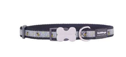 Red Dingo Dog Collar Bumble Bee Medium 20mm x 20-32cm