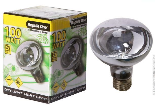 Reptile One Heat Lamp Day Light 100W E27 Screw Fitting