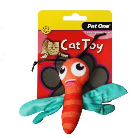 Pet One Cat Toy Dragonfly With Crinkle 11.5cm