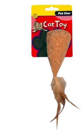 Pet One Cat Toy - Plush Cork Teepee