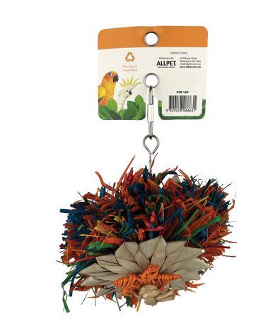 AVIAN CARE BIRD TOY RAINBOW RAFFIA LARGE