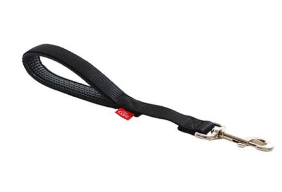 CANINE CARE DOG LEAD NYLON SHORT BLACK 30CM