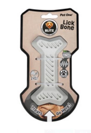 Blitz Rubber Treat Bone Grey, Size: medium