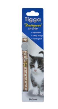 Tigga Cat Collar Triangle Brown