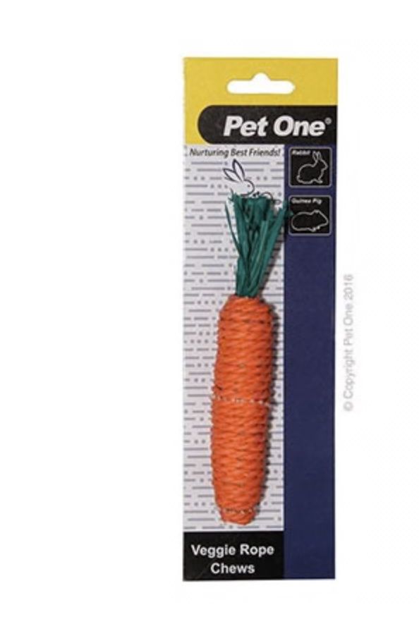 Pet One Veggie rope Chew - Carrot