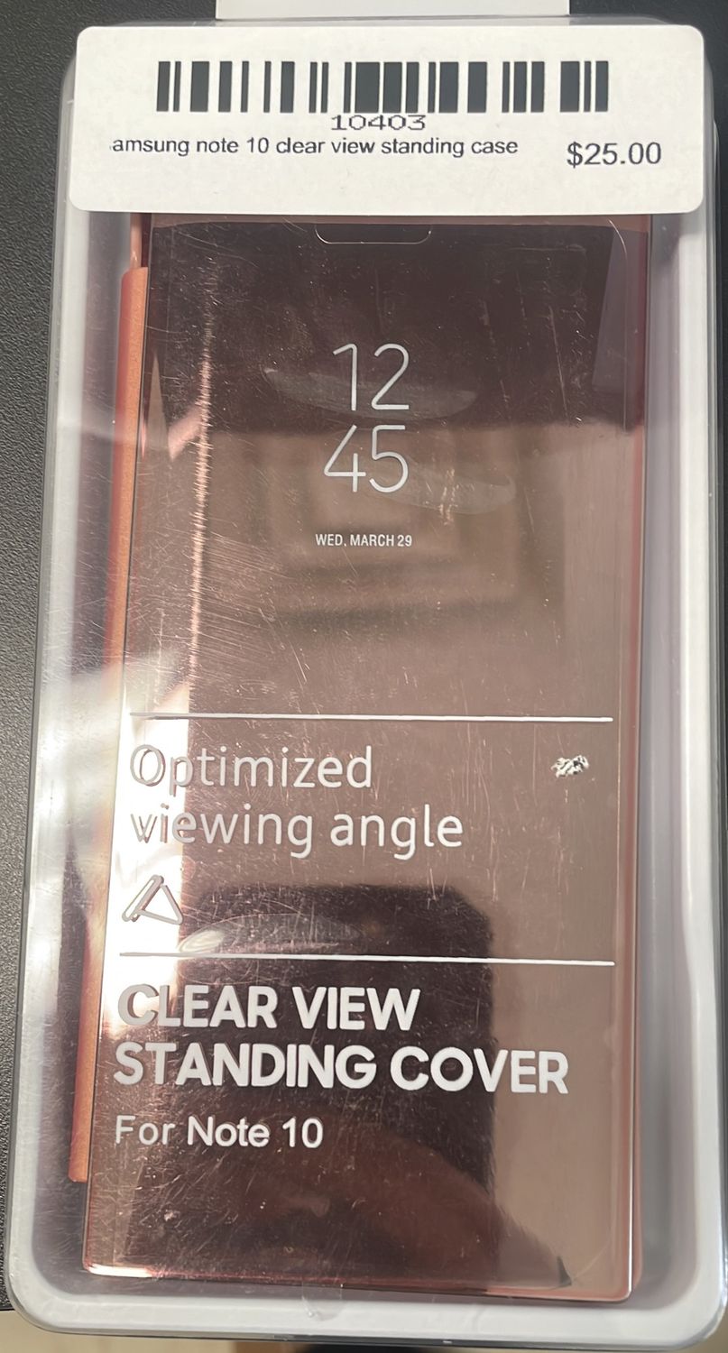 samsung note  10 clear view standing case