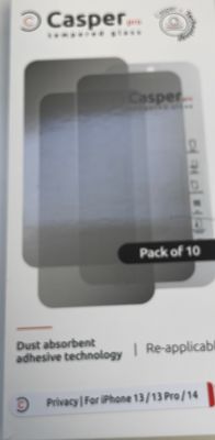 Casper Pro Tempered Glass Compatible For iPhone 13 / 13 Pro / 14 privacy
