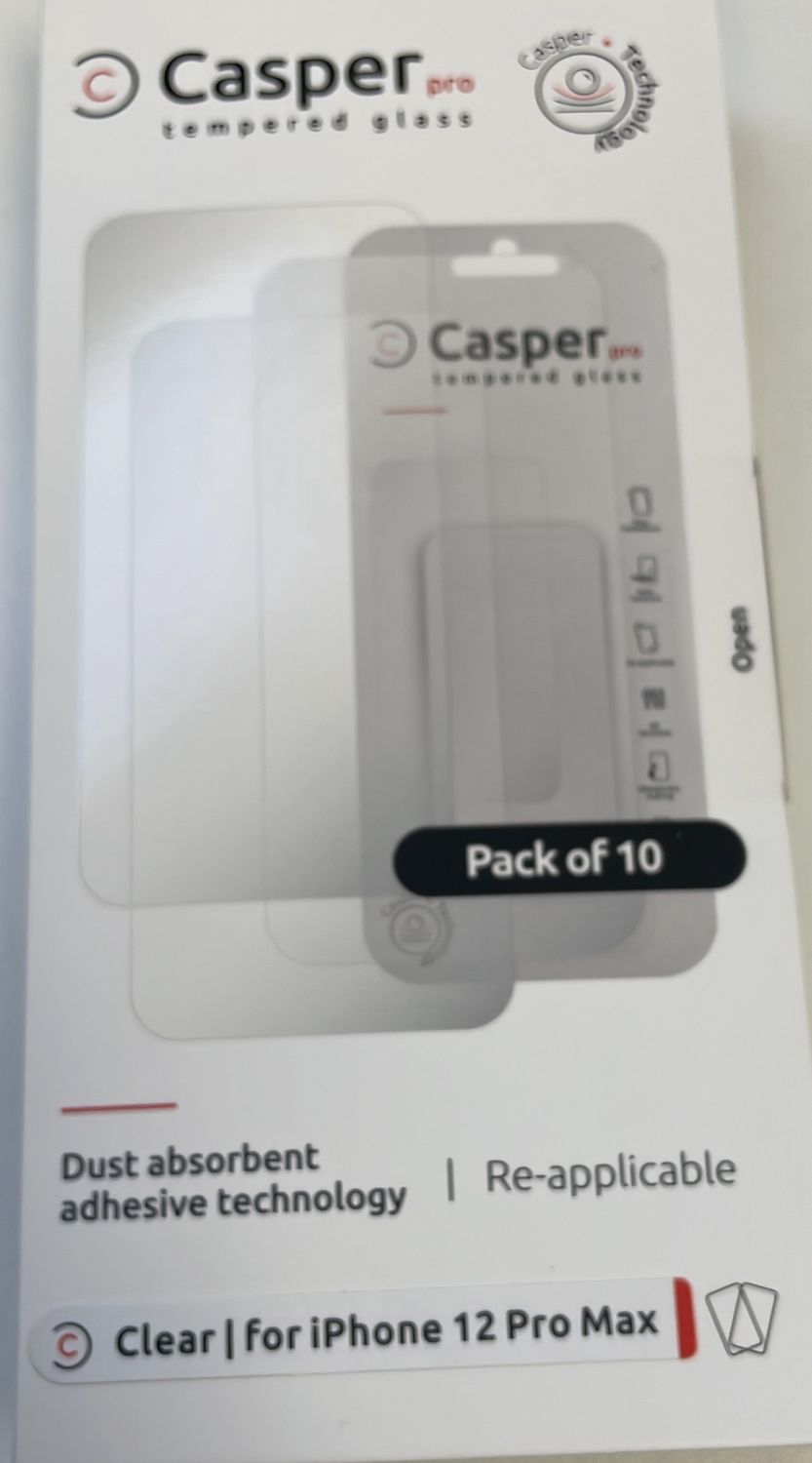 Casper Pro Tempered Glass Compatible For iPhone 12 Pro Max Clear Screen Protector