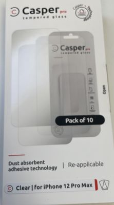 Casper Pro Tempered Glass Compatible For iPhone 12 Pro Max Clear Screen Protector