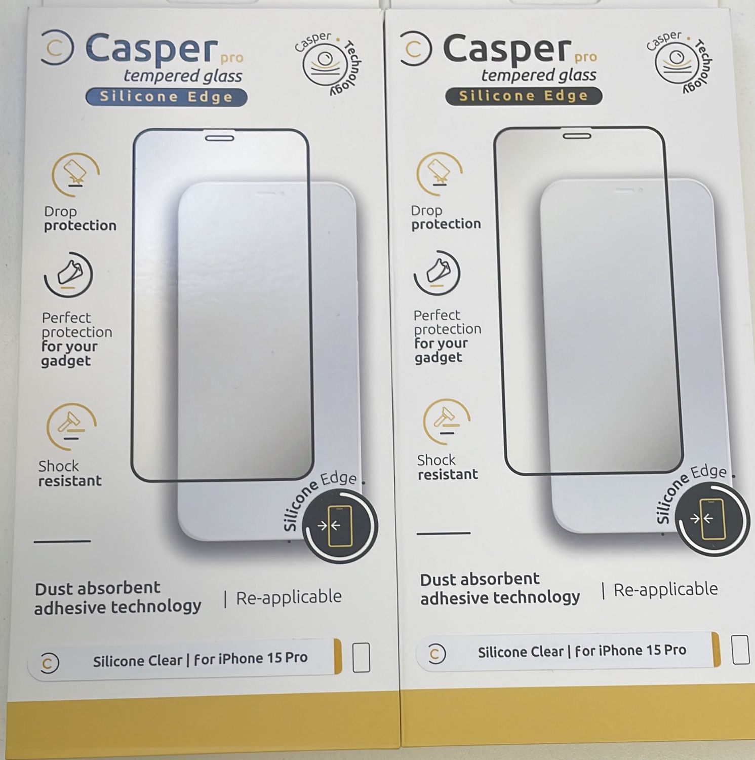 Casper Pro tempered glass Silicone Clear for IPhone 15 Pro