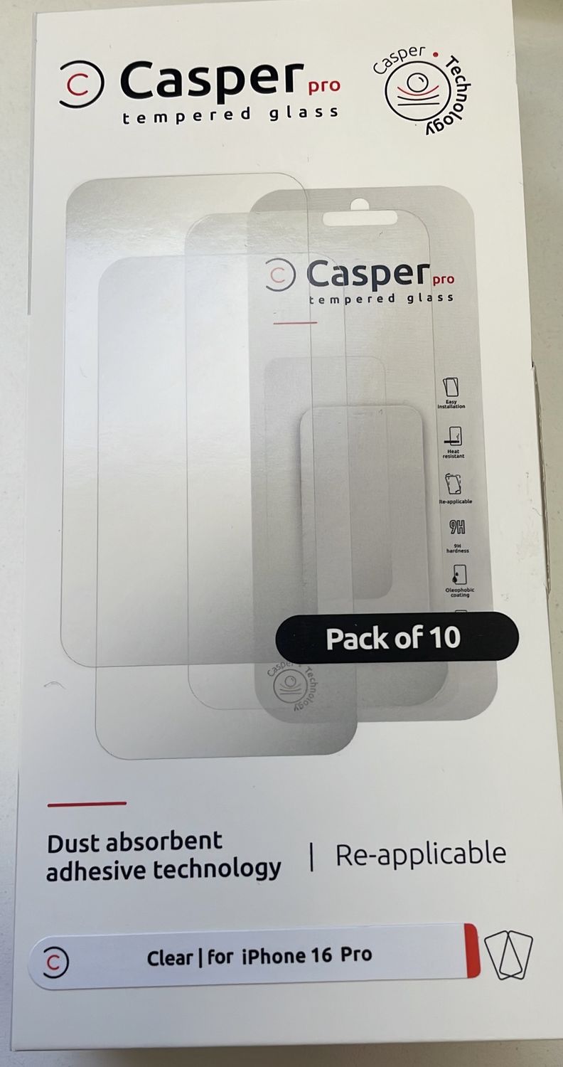 Casper Pro Tempered Glass Compatible Clear screen protector For iPhone 16 Pro