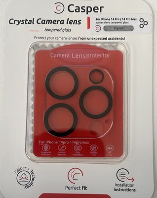 Casper Camera Lens Protector Compatible For iPhone 14 Pro / 14 Pro Max (Crystal Full Cover)