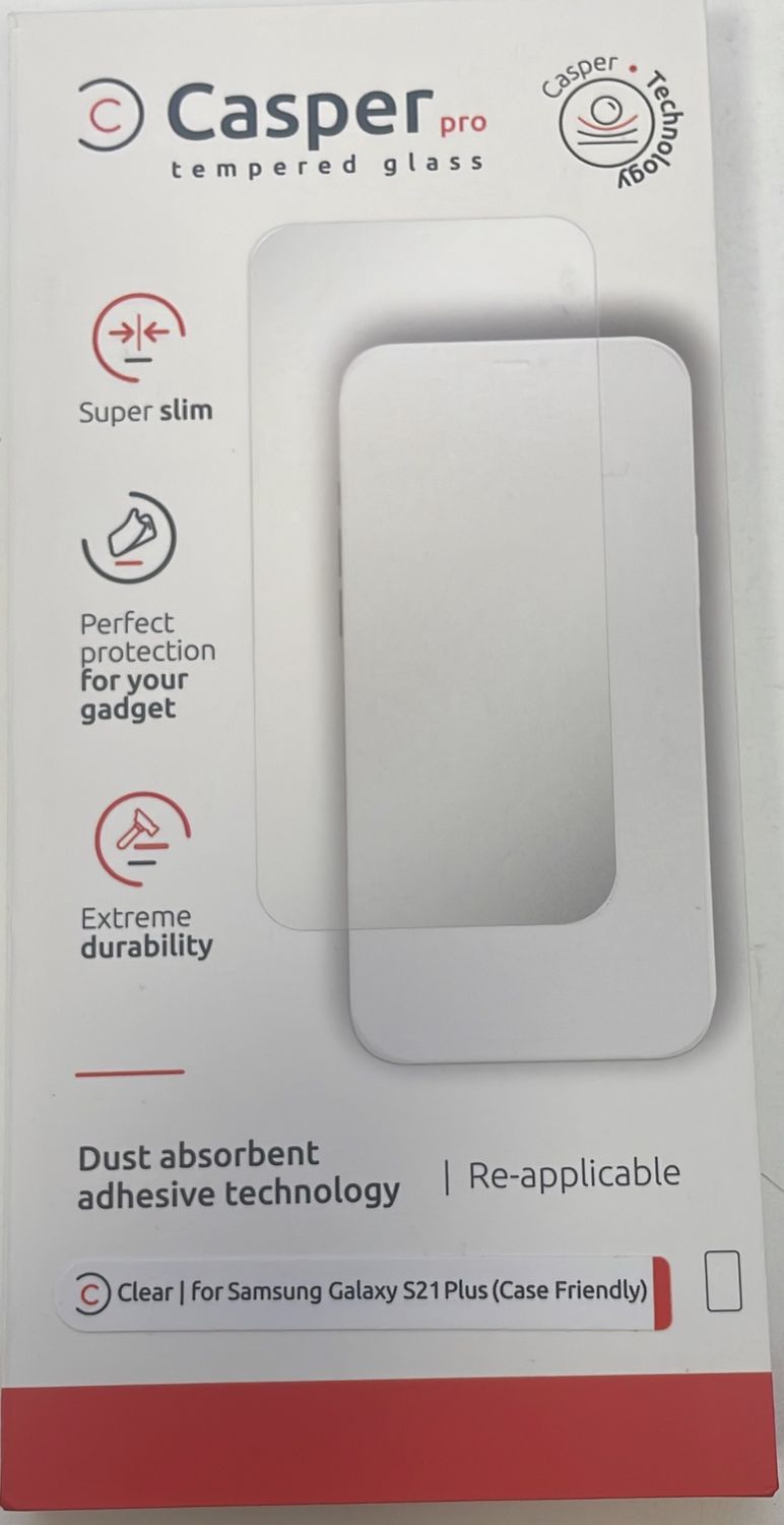 Casper Pro tempered glass Clear for Samsung Galaxy S21+ case friendly