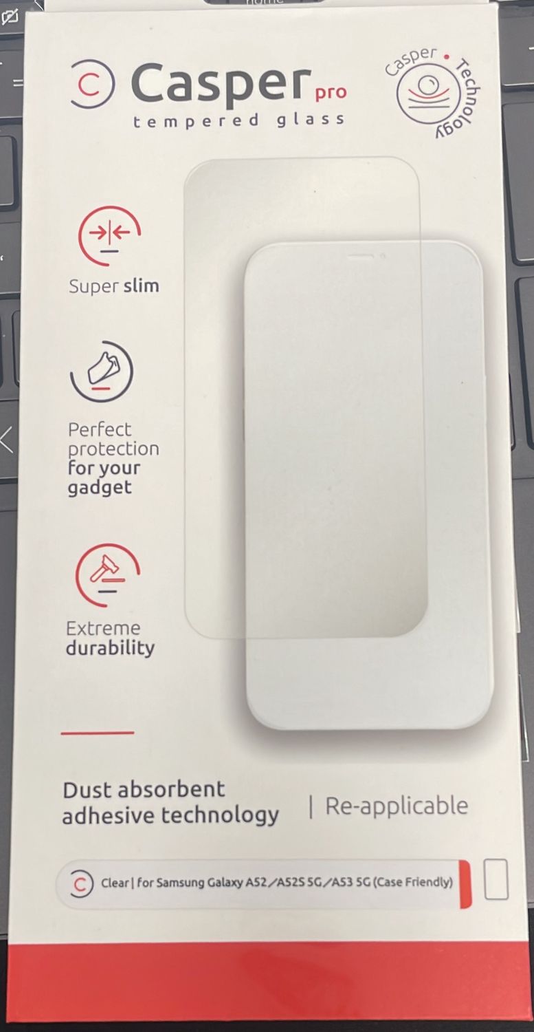 Casper Pro tempered glass Clear for Samsung Galaxy A52/ A52G/ A53 5G case friendly