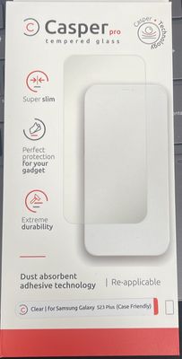 Casper Pro tempered glass Clear for Samsung Galaxy S23+ case friendly