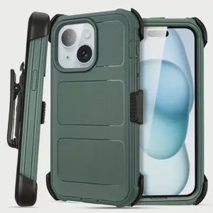 Heavy-duty Triple Protection Phone Case For IPhone 15 Shockproof