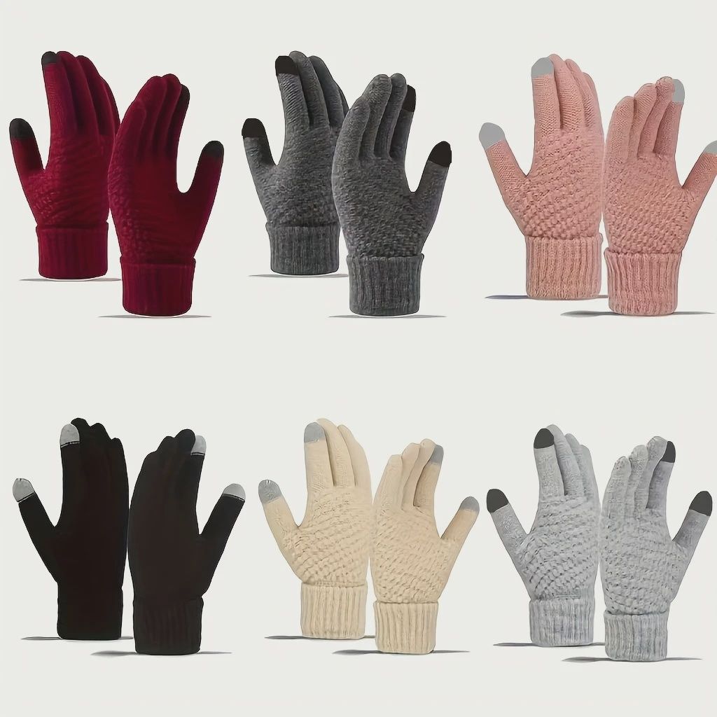 Women&#39;s Touch Screen Compatible Full Finger Gloves