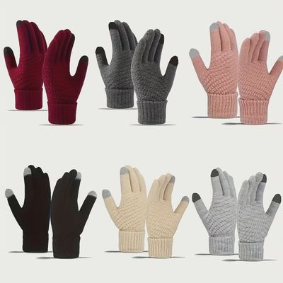 Women&#39;s Touch Screen Compatible Full Finger Gloves