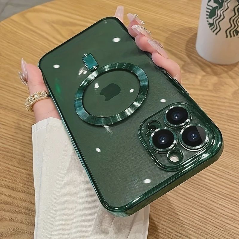 Magnetic Electroplated Transparent Case for Iphone 16 pro
