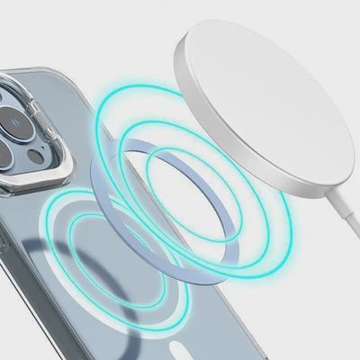 Magnetic Metal Plate Ring for Wireless Charger Iron Sheet Sticker Magnet Car Phone Holder blue