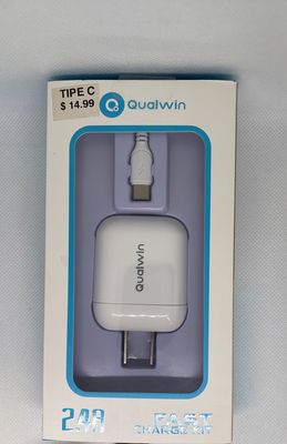 2.4A Qualwin phone Adaptor Q10 Charger kit Type C-USB