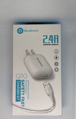 2.4A Qualwin phone Adaptor Q10 Charger kit Type C-USB