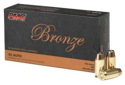 PMC 45 ACP 185GR JHP 50RD 20BX/CS