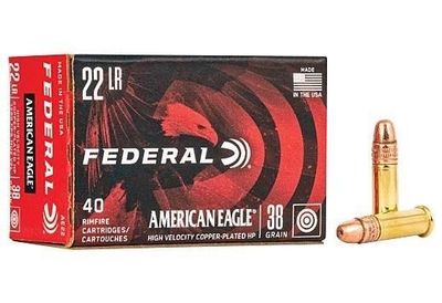 FEDERAL 22LR 1260FPS 36GR HOLLOW POINT 40RD 100BX/CS