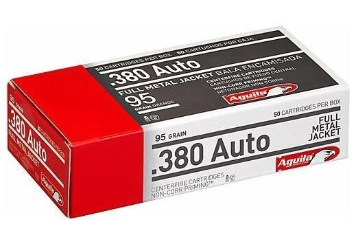 AGUILA 380 ACP 95GR FMJ-RN 50RD 20BX/CS