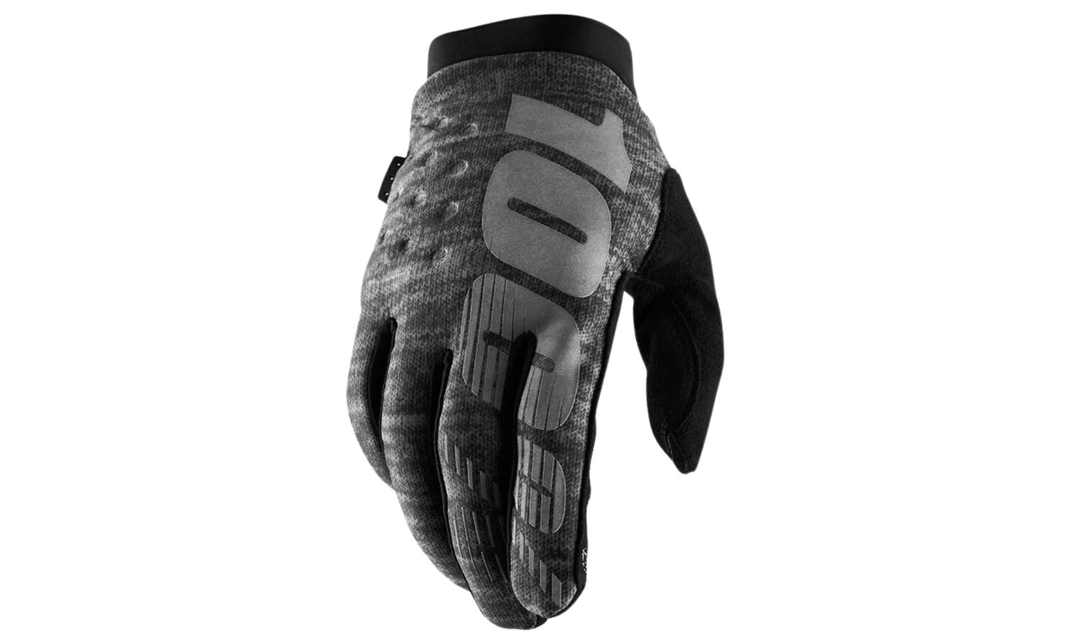100% BRISKER Gloves - Heather Grey (Large)