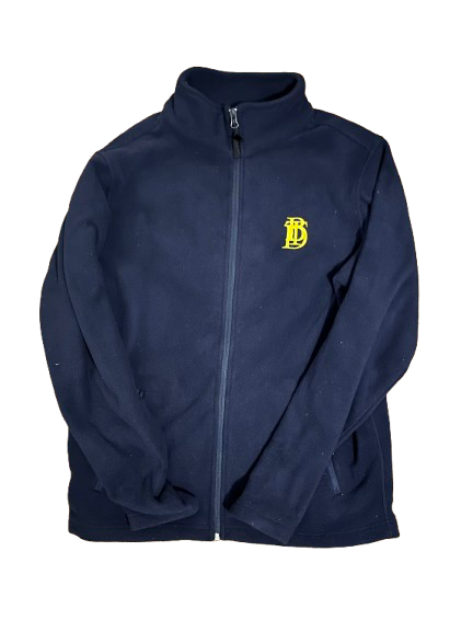 Navy Blue Fleece Jacket Embroidered Logo  {PRE-ORDER}
