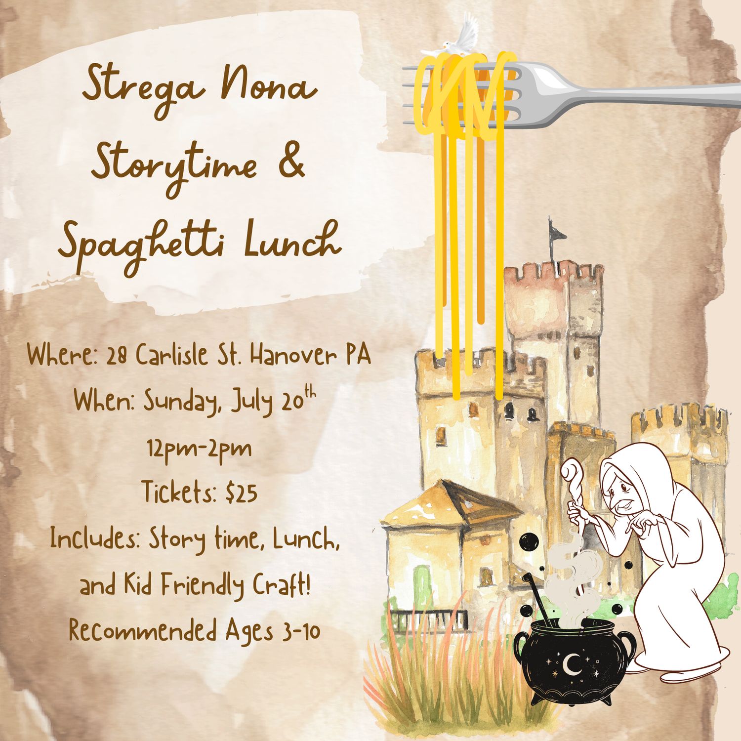 Strega Nona Storytime &amp; Spaghetti Lunch
