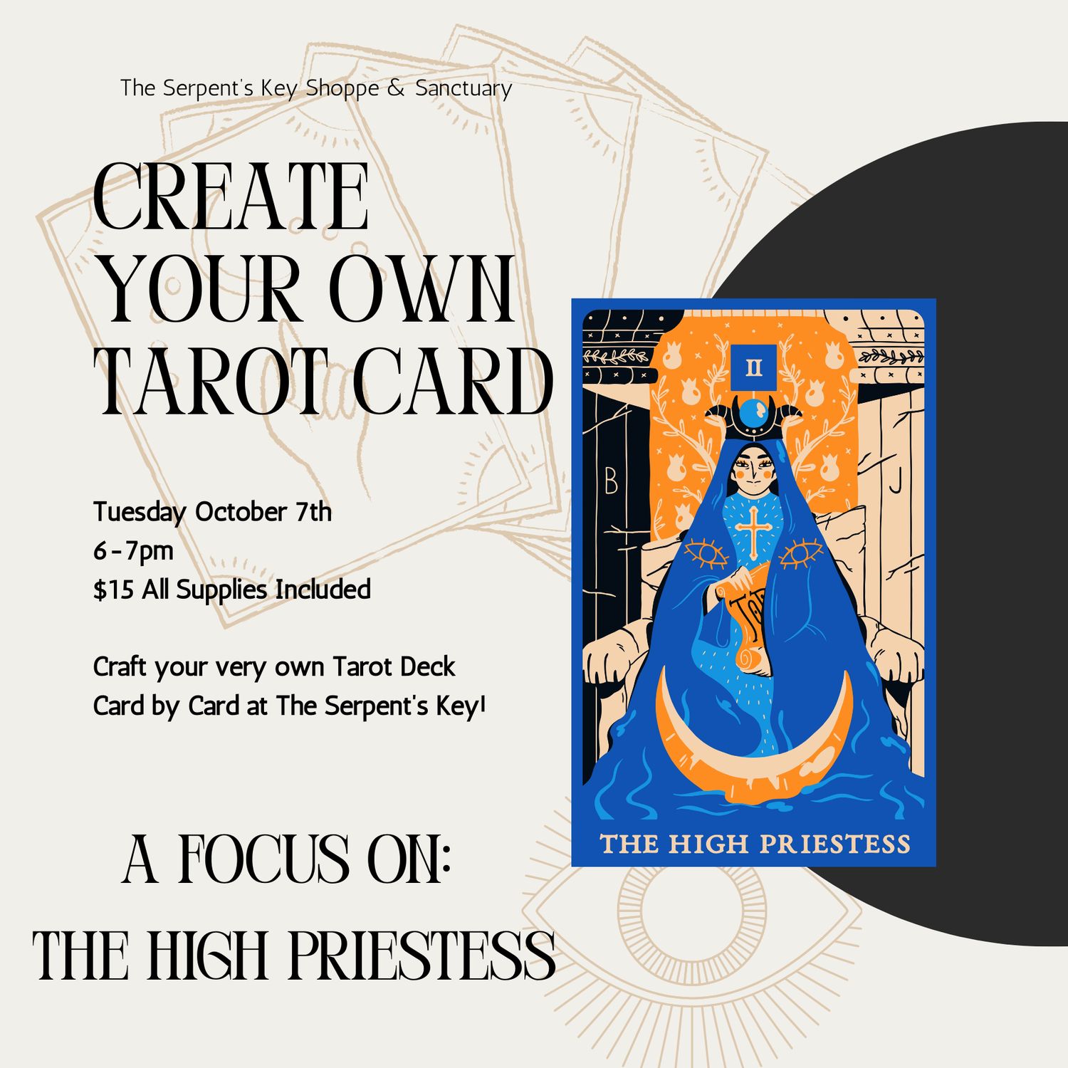 Create Your Own Tarot Card- The High Priestess