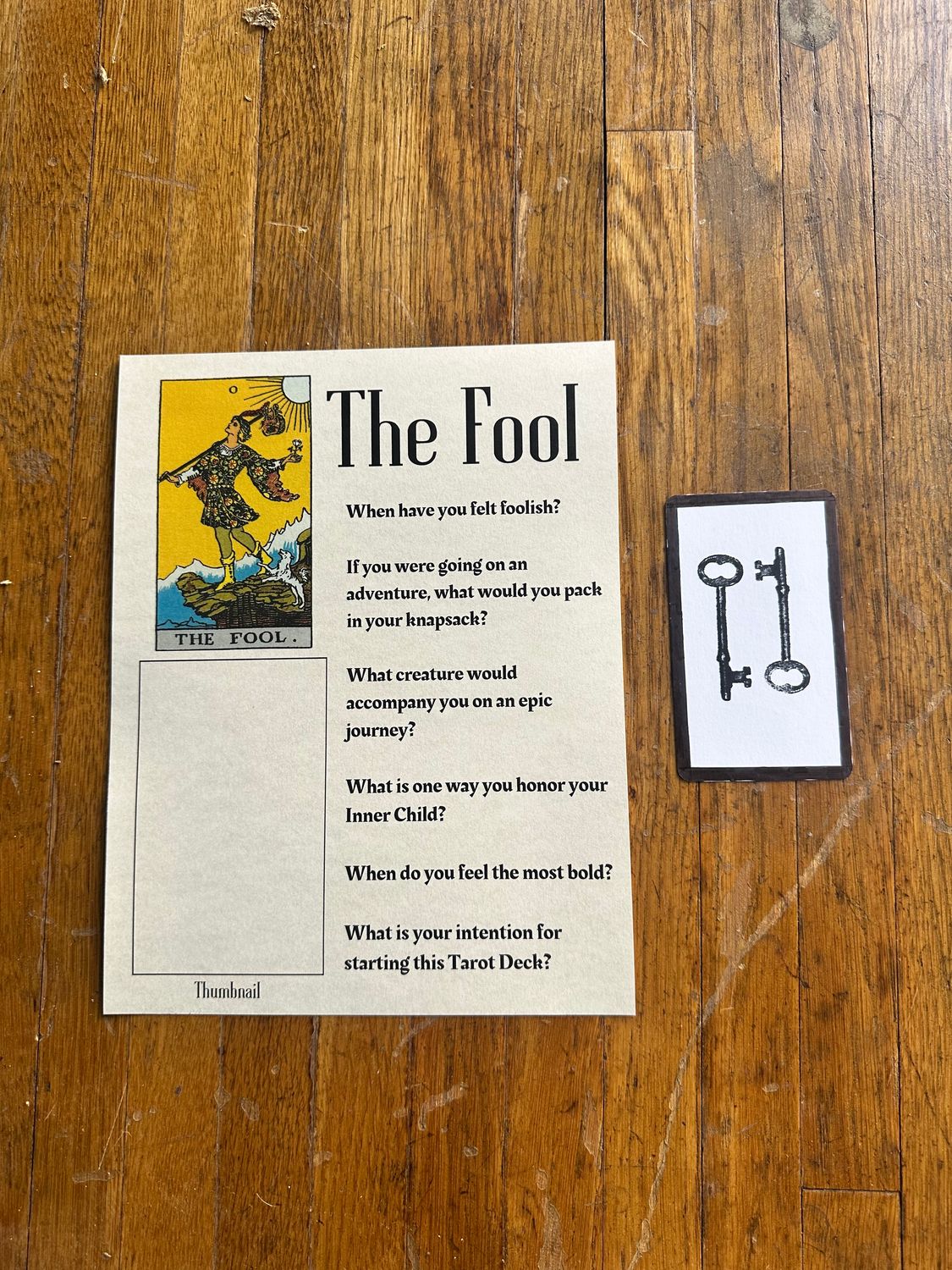 Create Your Own Tarot Card Kit: The Fool