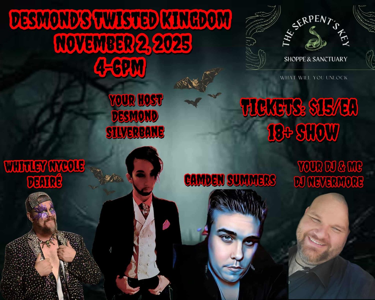 Desmond&#39;s Twisted Kingdom Drag KING Show Tickets