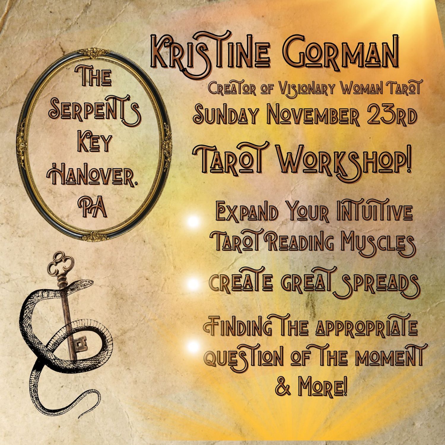 Intuitive Tarot Workshop with Kristine Gorman
