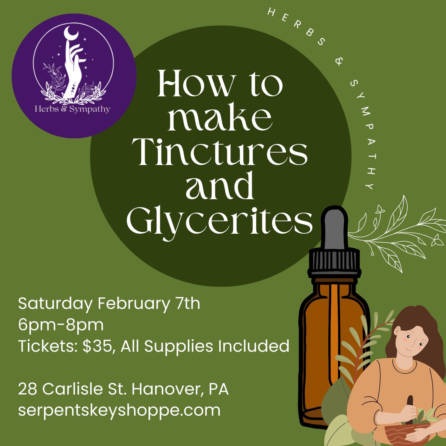 Tinctures and Glycerites with Herbs &amp; Sympathy