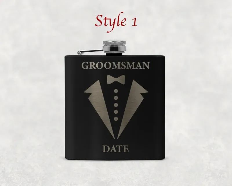 Engraved Hip Flask sets - Wedding Styles